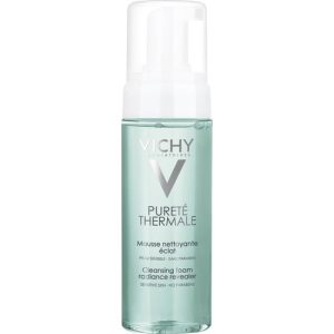 Vichy Purete Thermale Moussante Nettoyante Eclat 150ml.Αφρώδες Νερό Καθαρισμού Προσώπου που Προσδίδει Λάμψη στην Επιδερμίδα