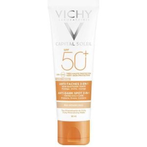 Vichy Capital Soleil Anti-Dark Spots SPF50+ Αντιηλιακή Κρέμα Προσώπου με Χρώμα για Φροντίδα των Κηλίδων, 50ml
