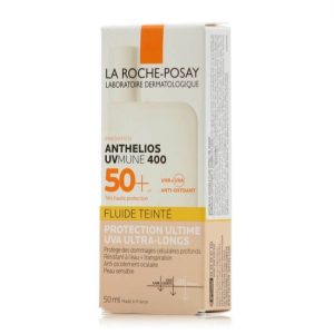 La Roche-Posay Anthelios UVMune 400 Spf50+ Tinted Fluide 50ml.Λεπτόρρευστο Αντηλιακό Προσώπου Πολύ Υψηλής Αντηλιακής Προστασίας με Χρώμα