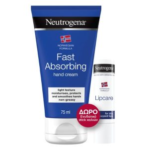 Neutrogena Ενυδατική Κρέμα Χεριών 75ml & Δώρο Ενυδατικό Stick Χειλιών 4,8gr