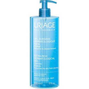 Uriage Gel Surgras Dermatologique, Τζελ Καθαρισμού για Ευαίσθητο Δέρμα Πρόσωπο/Σώμα 500ml