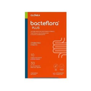 Olonea BacteFlora Plus Συνδυασμός υψηλής συγκέντρωσης Προβιοτικών ευρέως φάσματος & Πρεβιοτικού, 10 vcaps