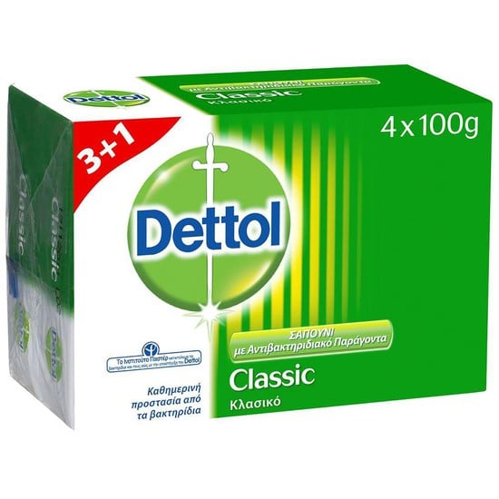 DETTOL SOAP CLASSIC 100G 3+1