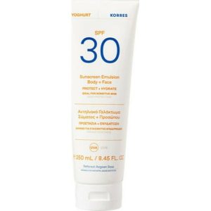 Korres Yoghurt Sunscreen Body & Face SPF30 Αντηλιακό Γαλάκτωμα Σώματος - Προσώπου 250ml