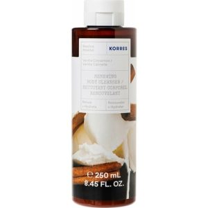 Korres Vanilla Cinnamon Renewing Body Cleanser 250ml Αφρόλουτρο με Κρεμώδες Άρωμα Βανίλια Συνδυασμένο με Ζεστές Νότες Κανέλας