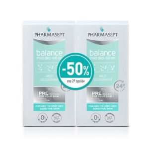 Pharmasept Πακέτο Προσφοράς Balance Mild Deo Roll on 2x50ml Αποσμητικό με Κρεμώδη Υφή για Ευαίσθητες Επιδερμίδες & μη Ανεκτικό Δέρμα