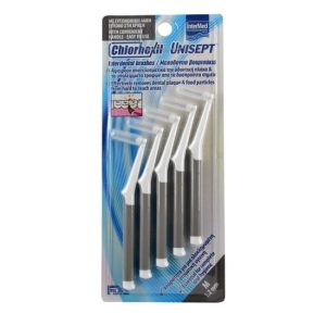 Intermed Chlorhexil Interdental Brushes M 1,2mm - Μεσοδόντια Βουρτσάκια Γκρι 5 Τεμάχια