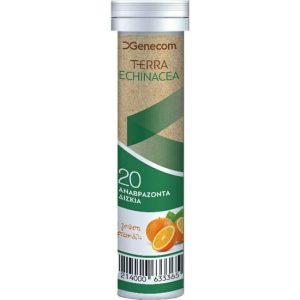 Genecom Terra Echinacea Orange Flavour 20 Aναβράζοντα Δισκία