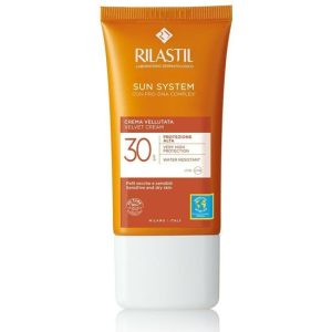 Rilastil Sun System Velvet Cream SPF30 Αντηλιακή Ενυδατική Κρέμα Προσώπου για Ευαίσθητες Επιδερμίδες 50ml
