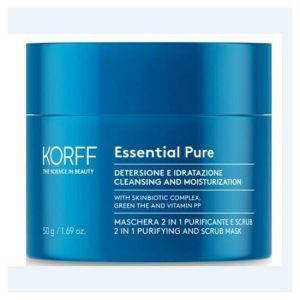 Korff Essential Pure 2 In 1 Purifying And Scrub Mask Μάσκα Προσώπου Διπλής Δράσης 50ml